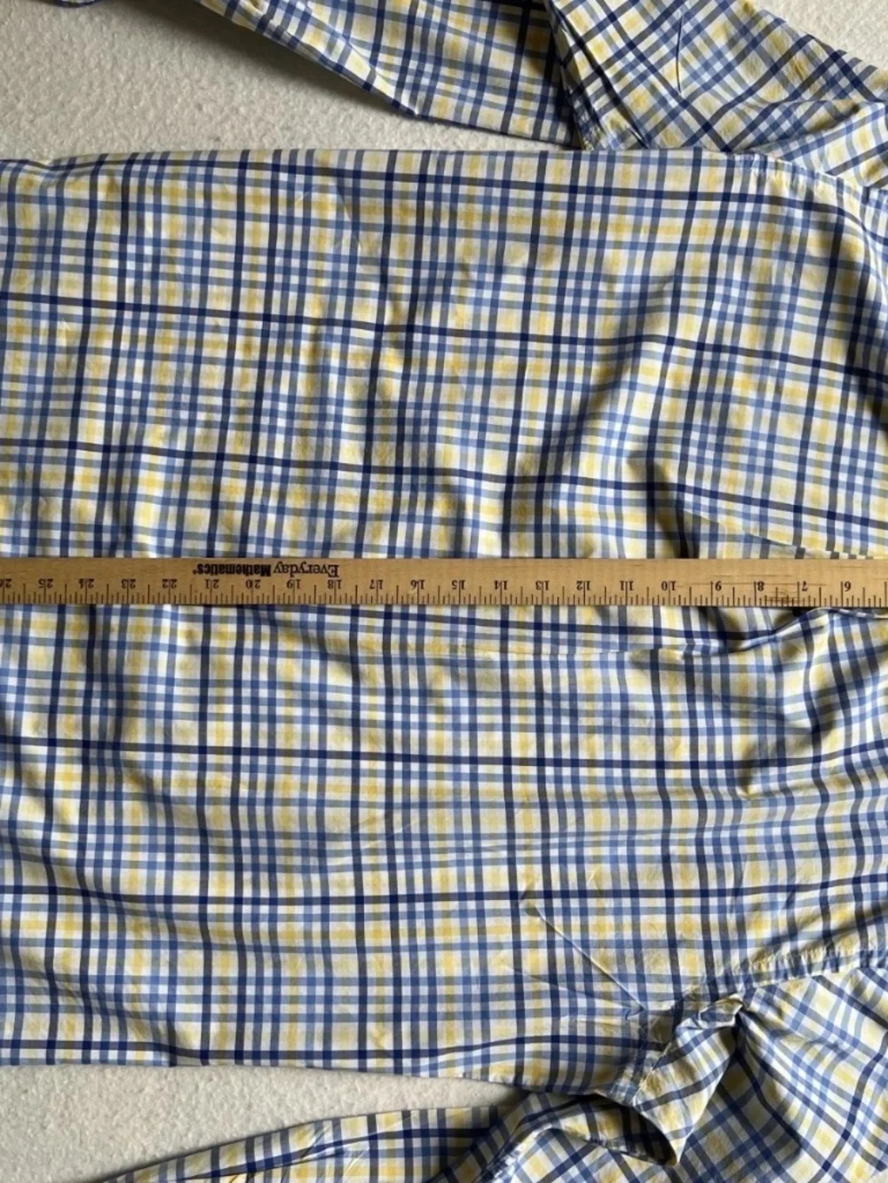 Polo Ralph Lauren Check Print Linen Button Down Shirt Sport Shirt Mens Size XL